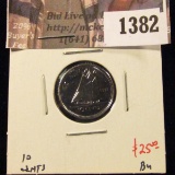 1382 . 1991 Canada Ten Cents, BU, value $25