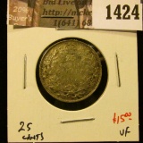 1424 . 1936 Canada 25 Cents, VF, value $15