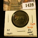 1439 . 1967 Canada 25 Cents, BU proof-like, toned, value $8