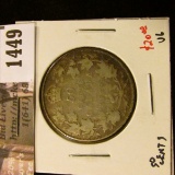 1449 . 1913 Canada 50 Cents, VG, value $20