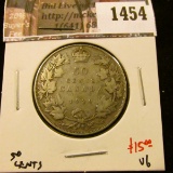 1454 . 1929 Canada 50 Cents, VG, value $15