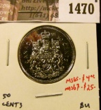 1470 . 1991 Canada 50 Cents, BU, MS65 value $4, MS67 value $25