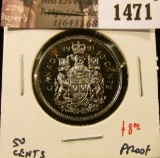 1471 . 1991 Canada 50 Cents, Proof, value $8