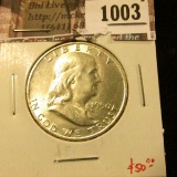 1003 . 1950-D Franklin Half Dollar, BU, value $50