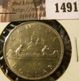 1491 . 1968 Canada One Dollar, BU, value $15+