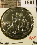 1501 . 1990 Canada Kelsey Commemorative Silver Dollar, BU, value $1