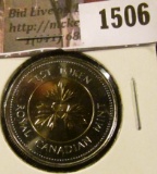 1506 . (1994-1995) Undated Canada 2 Dollar Test Token, Nickel ring,