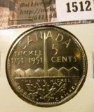 1512 . Canada “Big Nickel” Silver Dollar sized medal from Sudbury,