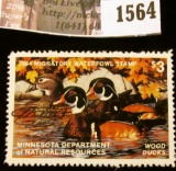 1564 . 1984 Minnesota Migratory Waterfowl $3 Stamp, artist signed.
