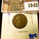 1648 . 1911-S Semi Key Date Wheat Cent