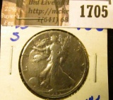 1705 . Better Date 1933-S Walking Liberty Half Dollar