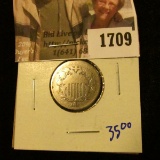 1709 . 1868 Shield Nickel
