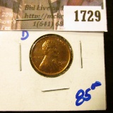 1729 . Bright Red 1920-D Wheat Cent
