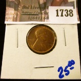 1738 . Beautiful High Grade 1909 P Wheat Cent