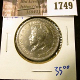 1749 . Australia Silver One Florin Coin Dated 1927