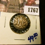 1767 . Seated Liberty Dime Love Token.  On One Side Are The Letters