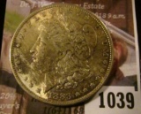 1039 . 1883-O Morgan Silver Dollar, AU/Unc, lots of luster, obverse
