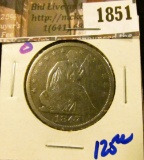 1851 . 1847-O Seated Half Dollar From The New Orleans Mint