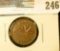 1955 No Shoulder Fold Canada Cent, Scarce, VF. Book $165.00.