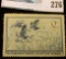 RW22 1955 Federal Migratory Bird Hunting and Conservation Stamp, signed, no gum.