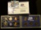 2001 S U.S. Cameo Frosted Proof Set in original box as issued. Contains Sacagawea Dollar and State Q