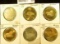 (6) Different Bridges of Madison County, Iowa Medals, all 39mm, BU.