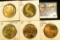 (5) Different Iowa Centennial Medals, includes: Newton, Northboro, Rolfe, Perry, & Riverside, Iowa.