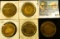 (5) Different Iowa Centennial Medals, includes: Amber No.99, Victor, Missouri Dale, Tingley, & Van H