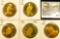 1982, 83, 84, 85, & 86 Annual Tulip Time Festival Medallions, all 39mm, Gem BU, Brass.
