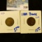 1858 FLYING EAGLE CENT AND 1864 BRONZE CIVIL WAR ERA INDIAN HEAD CENT