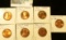 Seven-piece variety 1982 Copper and Copper-plated Zinc small and large Date Lincoln Cent Set, Red BU