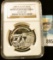 1988 IA SILVER 35mm FORT MADISON SESQUI NGC slabbed MEDAL PF 68 ULTRA CAMEO (31.3g) #35.