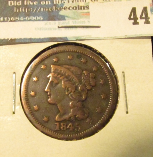 1845 U.S. Large Cent, Fine.