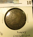1810 U.S. Large Cent, VG, heavy corrosion.