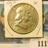 1959 P High-grade Silver Franklin Half Dollar.