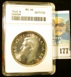 1949 Canada Silver Dollar ANACS slabbed 