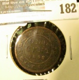 1859 Canada Large Cent. VF.
