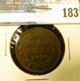 1876H Canada Large Cent. EF.