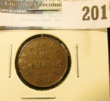 1922 Canada Maple Leaf Cent. Key date. VF.