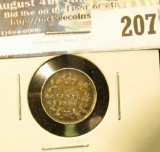 1888 Canada Five Cent Silver. VF+.