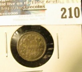 1893 Canada Five Cent Silver. VG.