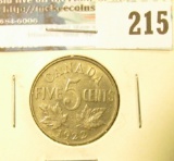 1922 Canada Nickel. Scarce date. EF.