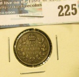 1913 Canada Silver Dime. Fine.