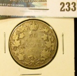 1910 Canada Silver Half-Dollar. Good.