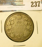 1916 Canada Silver Half-Dollar. Good +.