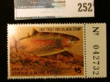 1987 Artist Signed Trout and Salmon Stamp Minnesota Department of Natural Resources. Mint condition,