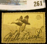 RW7 1940 Federal Migratory Bird Hunting and Conservation Stamp, signed, no gum.