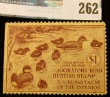 RW8 1941 Federal Migratory Bird Hunting and Conservation Stamp, not signed, no gum.