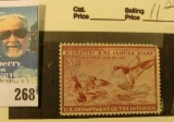 RW13 1946 Federal Migratory Bird Hunting and Conservation Stamp, signed, no gum.