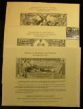 A Trio of Bureau of Engraving and Printing, Washington, D.C. Souvenir Cards printed from a original